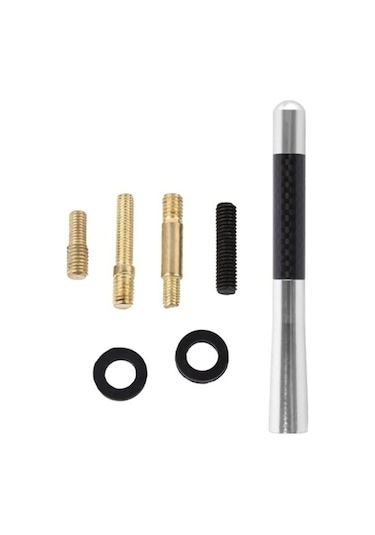 Ford Modelleri Uyumlu Alüminyum Karbon Fiber Oto Araç Anten Çubuğu Gri