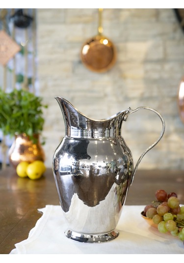 Bakır Sürahi Antalya Model Gümüş Renk 3 L