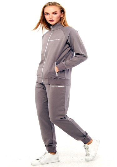 Trendhill Vizon Kadın İkiiplik Büyük Beden Eşofman Takım Edy5532v Vizon