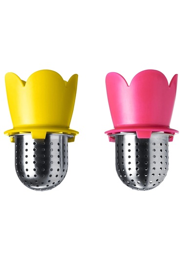 2 Adet Çay Süzgeci Bardak İçi Süzgeç Çay Demlik Ikea Kırmızı Sarı