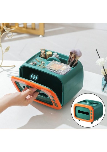 Suntek Retro Tv Mendil Kapak Peçete Kutusu Organizatör Ev