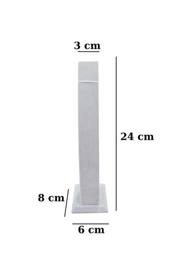 Dik Bileklik Standı Süet Tekli Lastikli Gri 24 Cm Çok Renkli