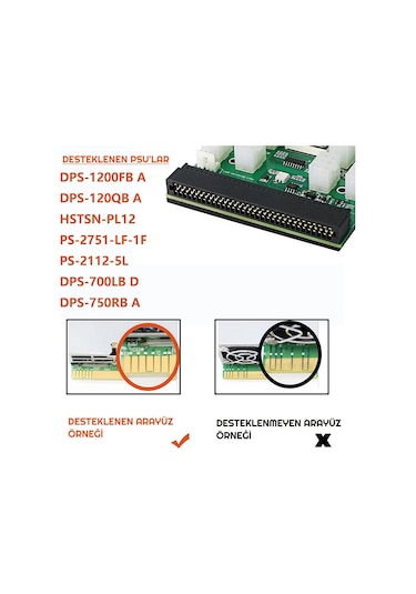 12PIN ATX 6 PIN Breakout Board Adaptörü Güç Kaynağı