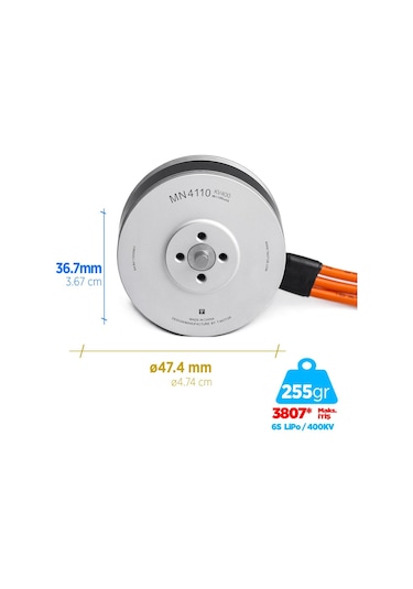 T-motor Mn4110 400kv Brushless Fırçasız Uav Motor Multikopter Multi-rotor Quadcopter Hexacopter Drone Motoru