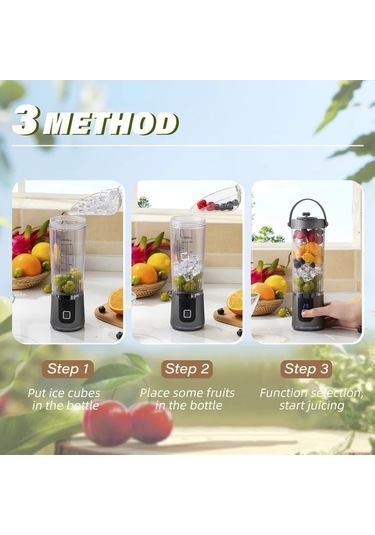 Besthome1 Yeni 16.91 Oz Taşınabilir Şarjlı Blender, Smoothie Ve Meyve Suları İçin Usb-c Şarjlı Beyaz Beyaz