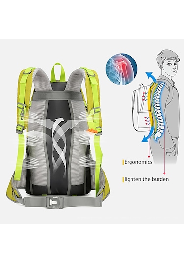 Erkekler Ve Kadınlar İçin Yürüyüş Sırt Çantası, Seyahat, Spor Açık Hava, Arka Paketi, Kamp, Çanta, Su Geçirmez, 40l. Gül Kırmızı Gül