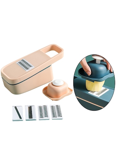 Suntek Manuel Sebze Doğrayıcı 4'ü 1 Arada Drenaj Turuncu Turuncu Diğer