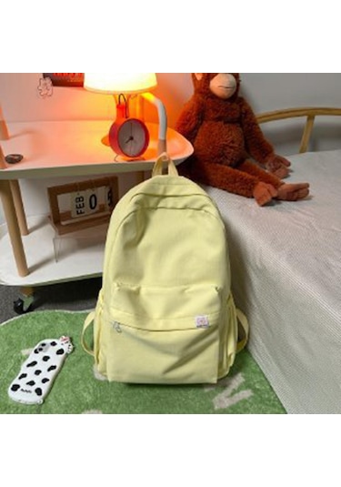 Suntek Düz Renk Sırt Çantası Kamp Için Hafif Açık Sarı