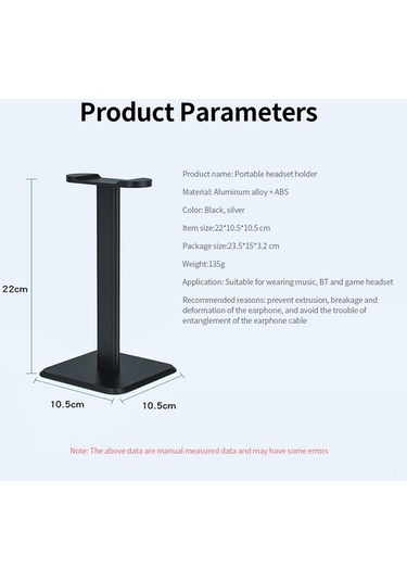 Fastbuy Alüminyum Kulaklık Tutucu, Ayrılam. & Taşın. Kulaklık Kor. - Gümüş