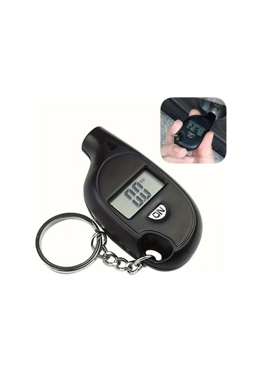 Hightower 1 Adet Dijital Göstergeli Araç Lastik Basınç Ölçer Pille Çalışan Taşınabilir Tüm Araçlarla Uyumlu