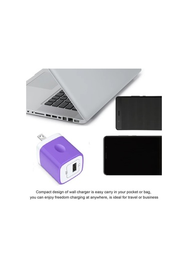 Willowhaven 5 Adet Siyah 5w Usb Duvar Şarj Cihazı Hızlı Şarj Çoklu Port Ev Ofis Siyah