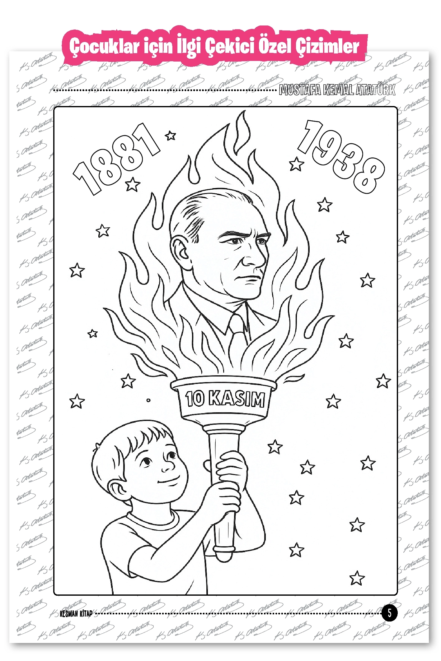 Mustafa Kemal Atatürk Boyama Kitabı