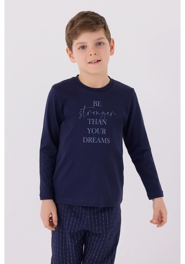 Arnetta 3130 Erkek Çocuk Uzun Kol Pijama Takım Lacıvert