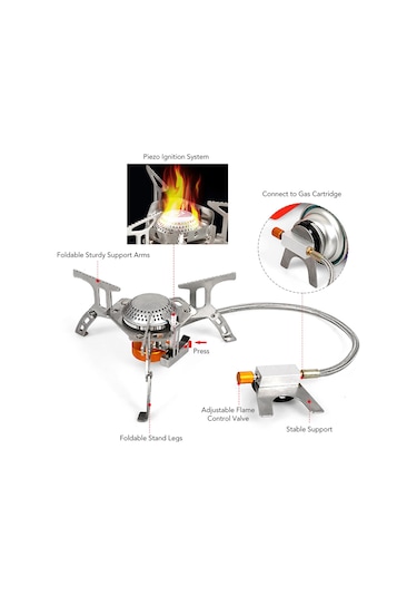 Teltree Hk350 3500w Çalışır Kamp Fırını + Alüminyum Çelik Rüzgar Engel Seti - Taşınabilir, Yüksek Isı Dayanıklı, Hızlı Isıtma, Stüdyo Kontrolü Çok Renkli