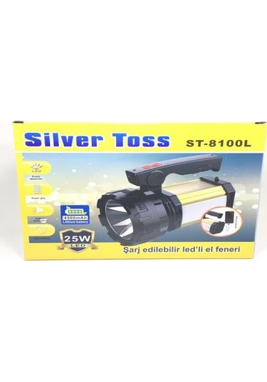 25w Şarj Edilebilir Ledli El Feneri Usb Çıkışlı