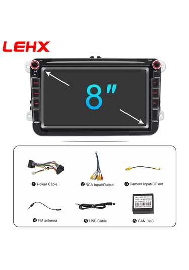 LEHX 2 Din Android gps Car Radio For Dacia Sandero Duster