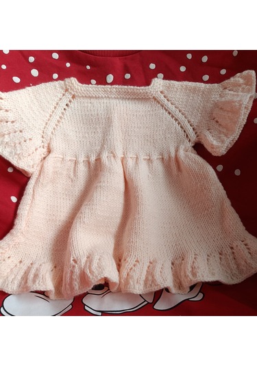 Yakamoz Butik Vintage Bebe Elbisesi Pudra - Pembe