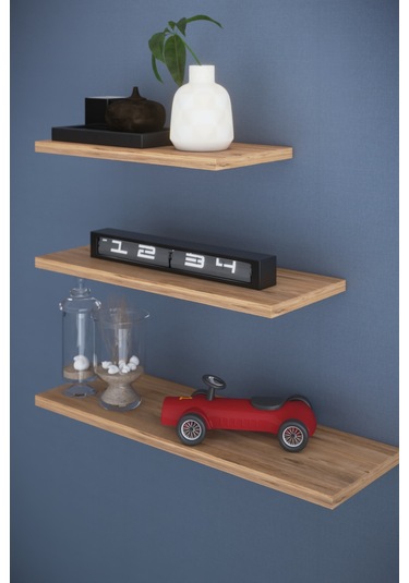 Dekorfim DF05102AC 3'lü Dekoratif Raf Duvar Rafı