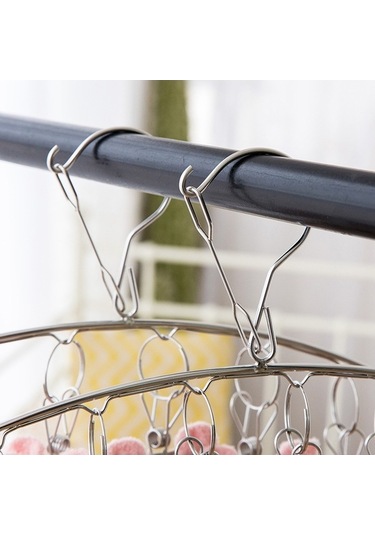 Ulzyvf 10'lu Paslanmaz Çelik Çamaşır Askısı - İç Çamaşır, Çorap, Bebek Kıyafetleri İçin Dayanıklı Gümüş Gümüş