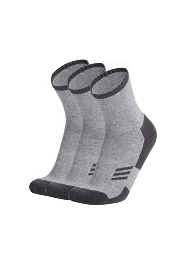 Folinda 3'lü Paket Yünlü Çorap - M 35-39 Numara - Hafif Gri - Yumuşak, Nefes Alır, Su Emici - Günlük Kullanım Ve Spor İçin Açık Gri