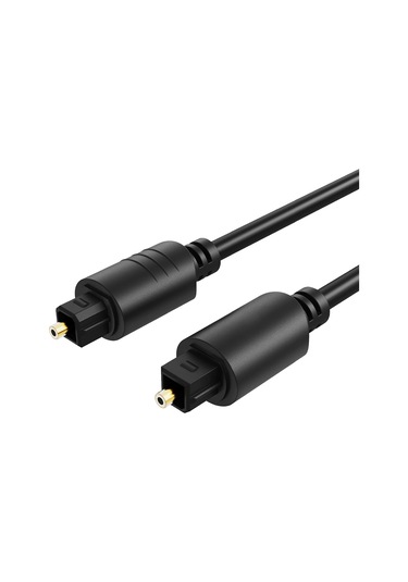 Fiber Optik Ses Kablosu Siyah, Ses Çubuğu, Stereo Sistem, Ev Sineması, Konsol Bağlamak İçin Ses Kablosu, - 3 Metre