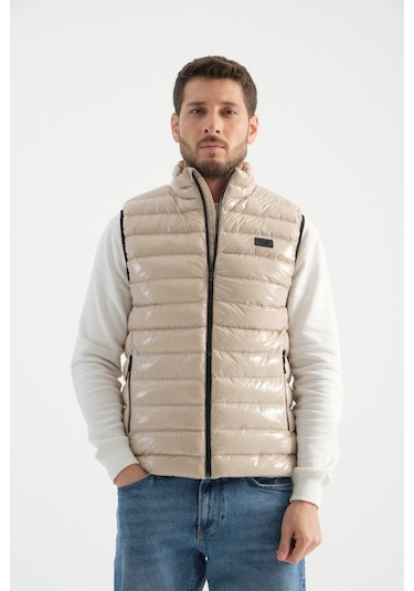 Shooter Sportswear Erkek Parlak Yelek Luxe Bej Taş