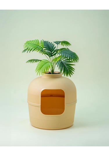 Reyo Dekorapet Dekoratif Kedi Tuvaleti Latte