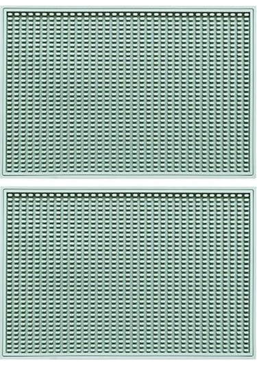 Yeşil 2 Adet Silikon Kaymaz Drenaj Bar Mat Seti Modern Minimalist Tasarım Yalıtımlı Coaster Şarap Bardakları İçin Çevre Dostu