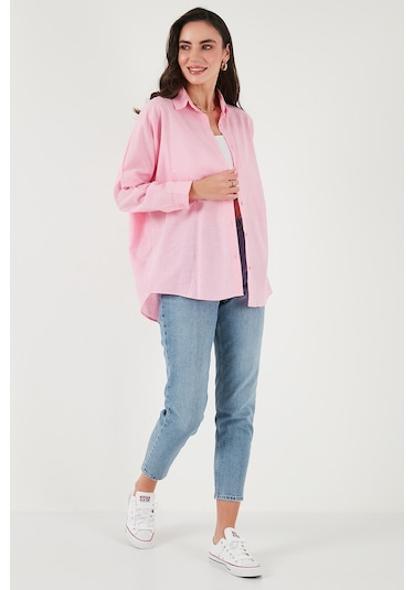 Sd Luxury Bayan Gömlek 6781001s2 Beyaz - Pembe