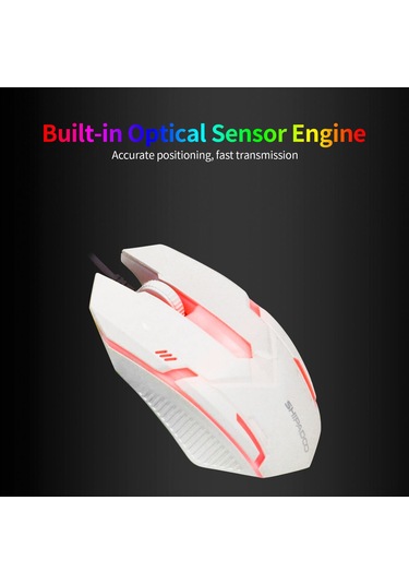 Geeksen Beyaz Usb Kablolu 104 Tuşlu Rgb Aydınlatmalı Oyun Klavye Ve Fade Solunum Işıklı Mouse Seti Diğer