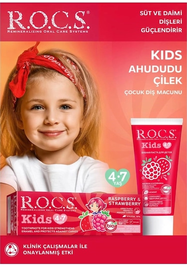R.o.c.s. Kids 4-7 Yaş Ahududu Çilek Diş Macunu 35ml