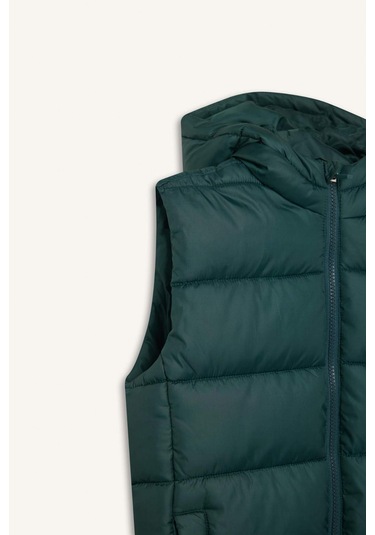 Defacto Erkek Çocuk Su İtici Kapüşonlu Yelek C4334a825augn155 Yeşil