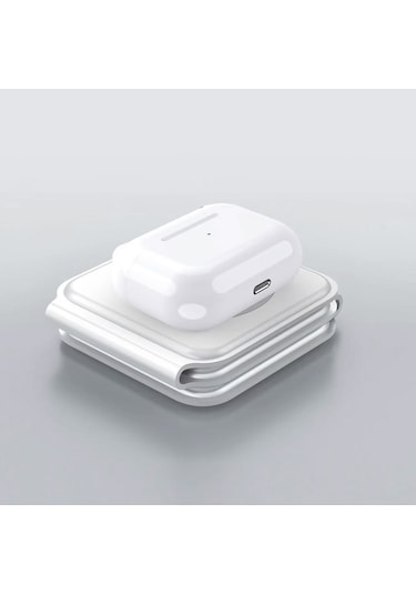 Maiyame 3'ü 1 Arada Şarj İstasyonu Kablosuz Şarj Cihazı Katlanabilir Stand