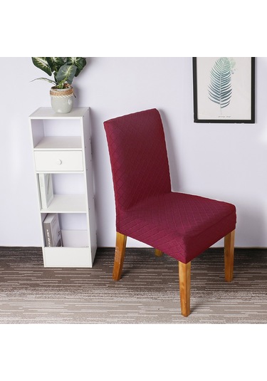 Reedark Yıkanabilir Kısa Sandalye Kılıfı - Elastik Kumaş, 45-60cm, Şarap Kırmızısı Diğer