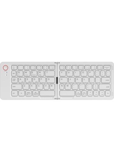 B023 İki Katlanır Taşınabilir Mini Kablosuz Bluetooth Klavye Siyah Beyaz Yeşil