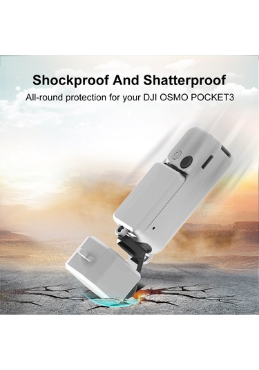 Djı Osmo Pocket 3 Puluz 3'ü 1 Arada Silikon Kapak Kılıf Seti Beyaz İçin Beyaz