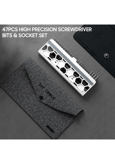 Symbee Jm-8184 Chromium Vanadium Çelik Tornavida Seti - 46 Parça Precision Tamir Aleti, Telefon Ve Cihaz Tamiri İçin, Yumuşak Çanta İle Diğer
