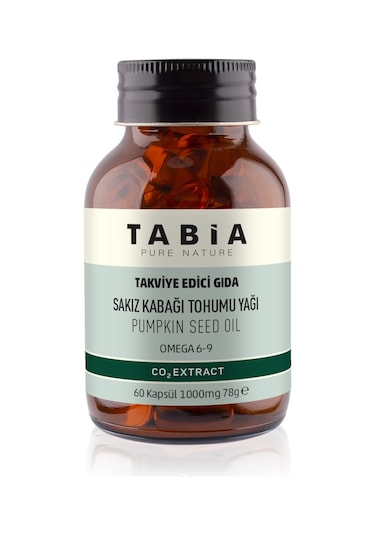 Tabia Sakız Kabağı Tohumu Yağı 1000 MG 60 Kapsül