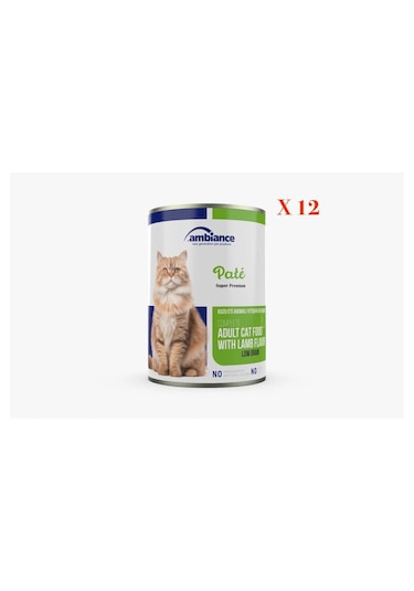 Ambiance Kuzu Etli Yetişkin Kedi Konserve 12 x 415 G