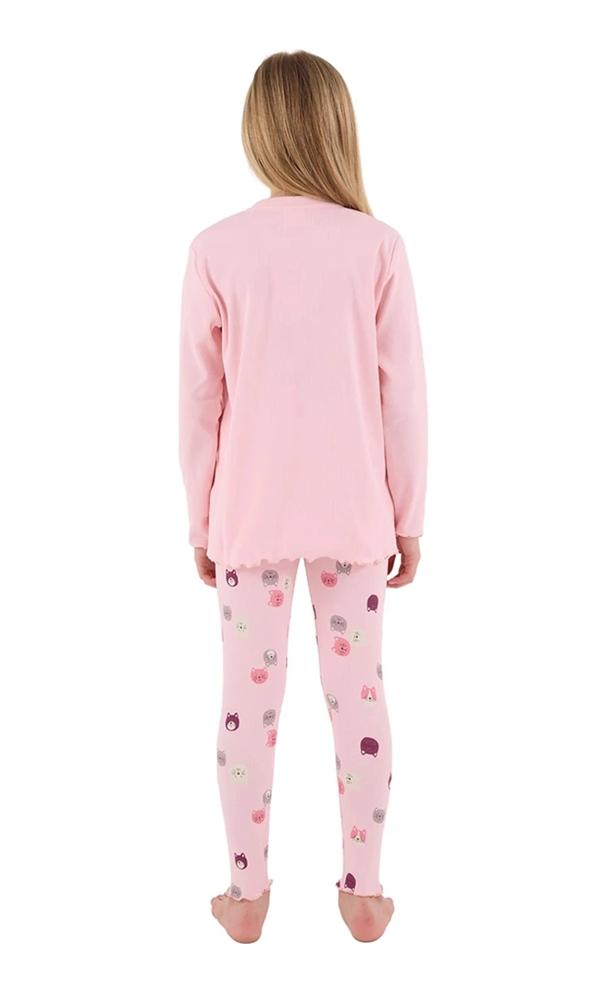 Rolypoly Rp3700-2 Kız Çocuk Kışlık İkili Pijama Takım AÇIK PEMBE