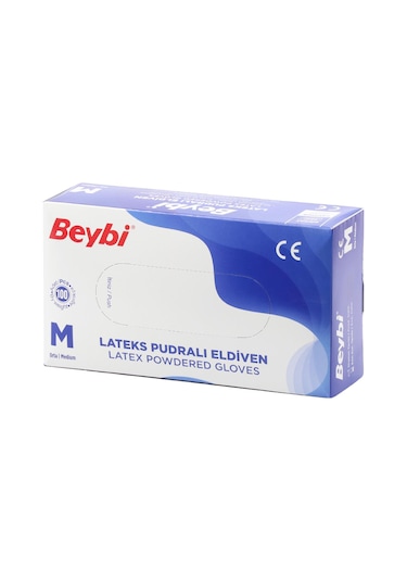 Beybi Lateks Eldiven Pudralı M 100'lü