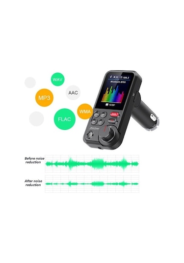Novahub Bluetooth Araba Mp3 Çalar - Usb Bağlantılı, Hıfı Ses, Yüksek Bas, Eller Serbest Çağrı Fm Vericisi