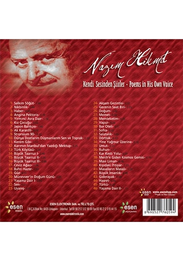 Nazım Hikmet - Kendi Sesinden Şiirler (CD)