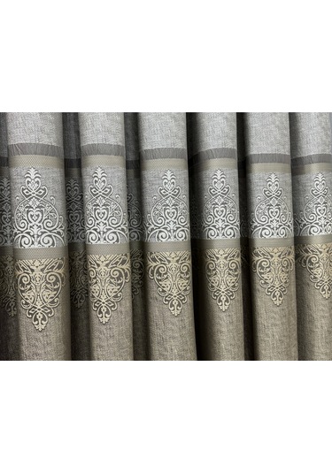 Nivemeshome Çakı Fj672069 V-5327 Toprak 1/3 Sık Pileli Fon Perde Apm Toprak