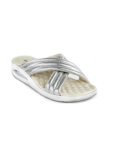 Muya Glance Air Max Tabanlı Anatomik Kadın Terlik Gümüş Renk Gümüş