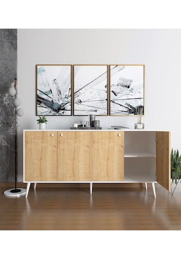 Floradesign Sarissa Konsol / Konsol / Çok Amaçlı Dolap 160 Cm Meşe