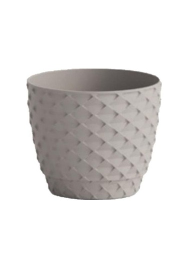 Omnipazar So-kap4 Kapadokya Dekoratif Plastik Saksı 5 Litre No 4 Kirli Beyaz 113