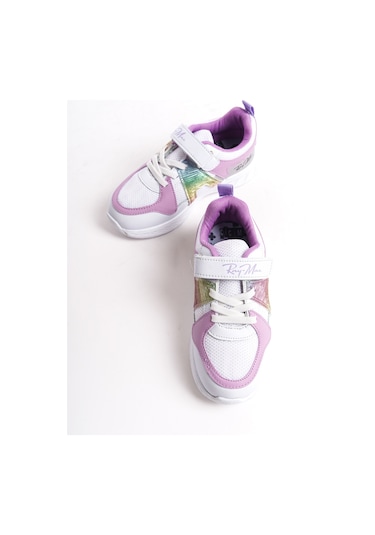 Garantili Ray Max Günlük Ortopedik Çocuk Unisex Sneaker Spor Ayakkabı Beyaz-lila