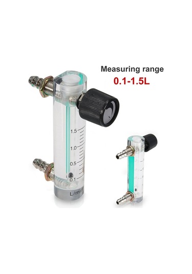 0-1.5lpm 1.5l Oksijen Hava Gaz Debimetre Ölçer Kontrol Vanası İle Ölçme Aracı