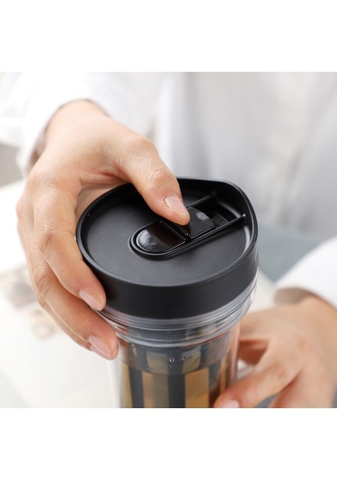 Ximistore9 420ml Bpa-izole Sıcak-sojuk İçim Bardak, Çift Katlı Isı Yalıtımı, Ev-ofis-dışarı Kullanıma Uygun, Leak-proof Tasarım Siyah